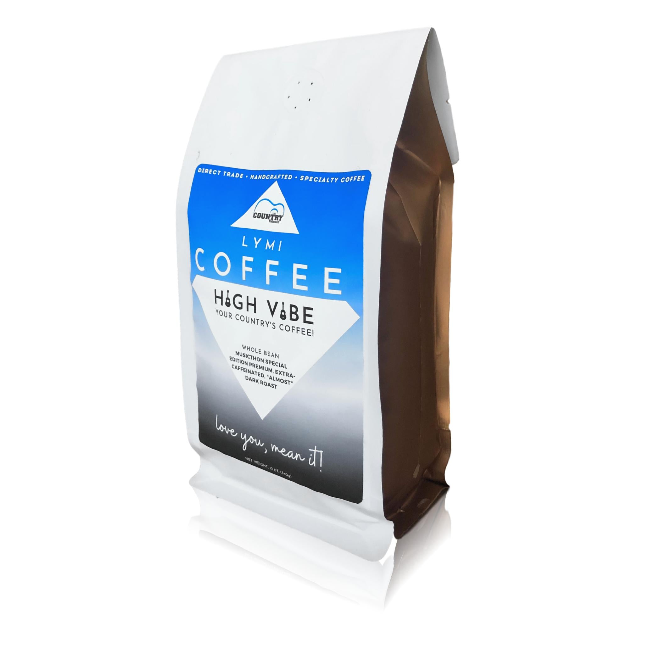 Limited Edition BLUE🔹LABEL HIGH VIBE 'Almost' Dark Roast Coffee (12oz)
