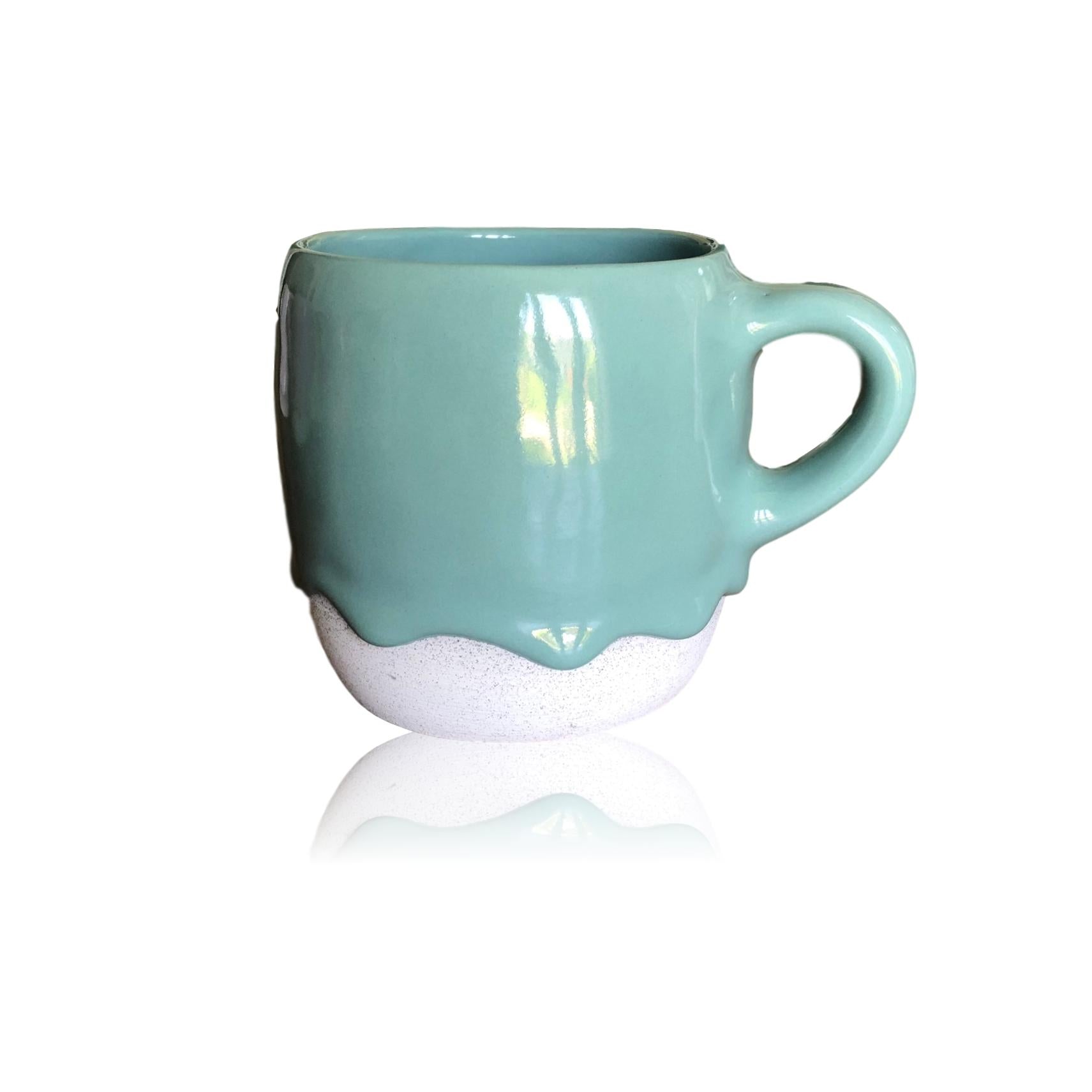 Teal Candy Ceramic Rounded Mug